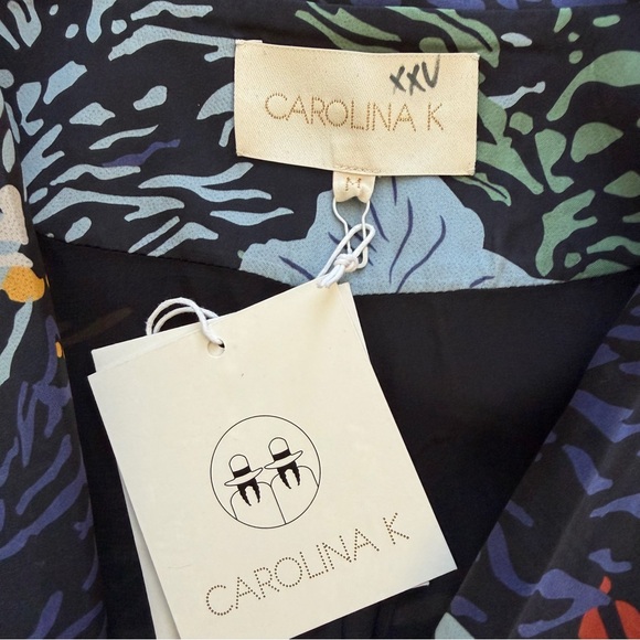 Carolina K NWT Terra Blazer Size M Animal Print Lightweight Floral Colorful - Picture 7 of 7